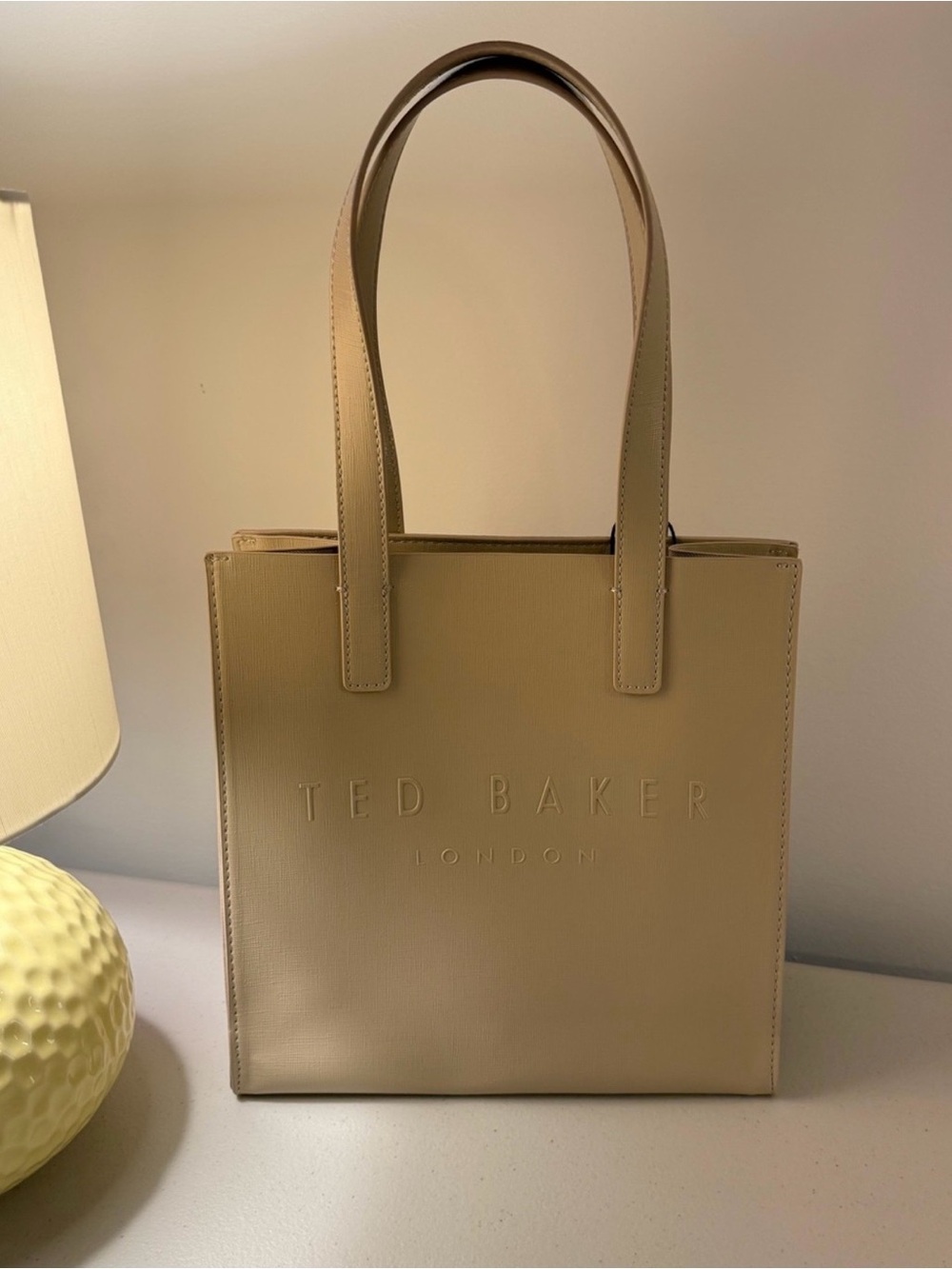 NWT Ted Baker London Seacon Small Icon Tote Bag Beige Tan Neutral